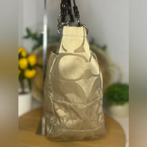 Coach Signature Alex Sateen Tote Bag D1249-20864M EUC - Picture 7 of 11